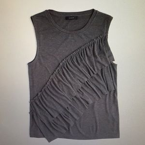 J. Crew Drapey Ruffle Tank Top